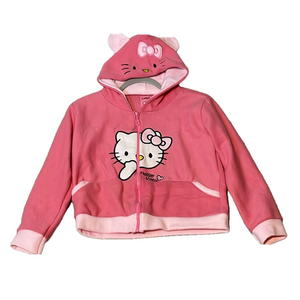 Hello Kitty Plush Pink Zip up Hoodie Woman’s Small